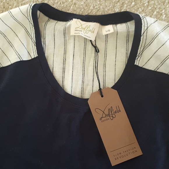 Duffield design Breezy Cotton Tee Navy/New - Picture 5 of 7
